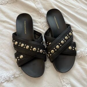 Rebecca Minkoff studded slide sandals